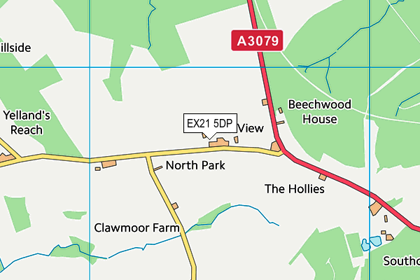 EX21 5DP map - OS VectorMap District (Ordnance Survey)