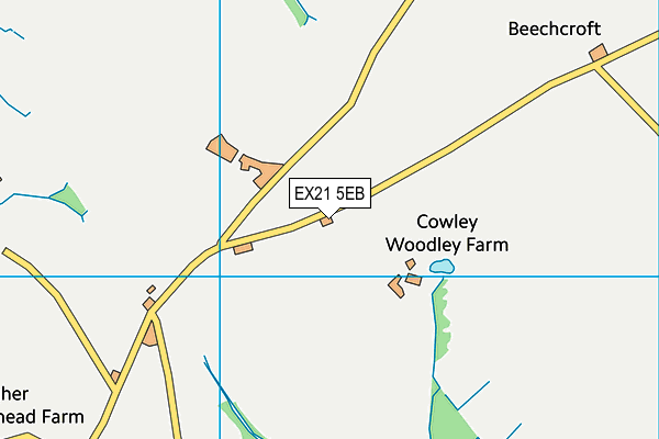 EX21 5EB map - OS VectorMap District (Ordnance Survey)