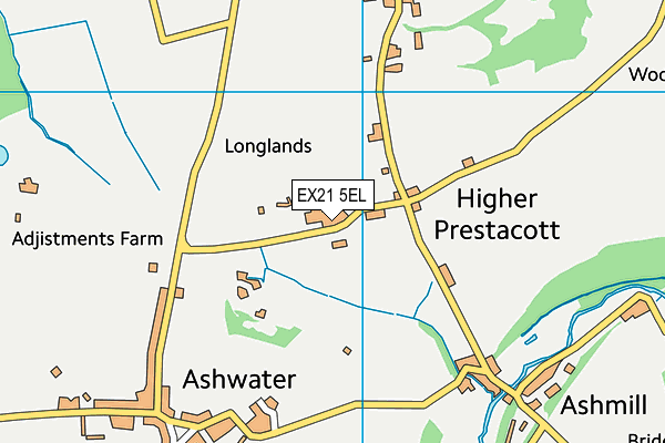 EX21 5EL map - OS VectorMap District (Ordnance Survey)