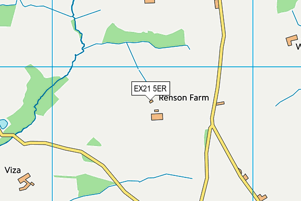 EX21 5ER map - OS VectorMap District (Ordnance Survey)
