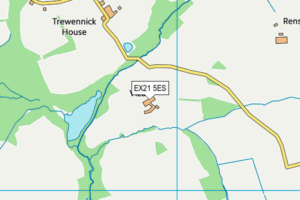 EX21 5ES map - OS VectorMap District (Ordnance Survey)