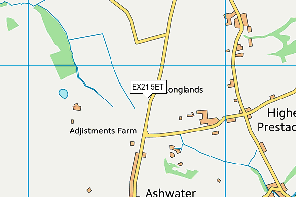 EX21 5ET map - OS VectorMap District (Ordnance Survey)