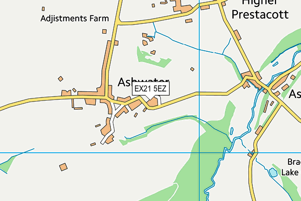 EX21 5EZ map - OS VectorMap District (Ordnance Survey)