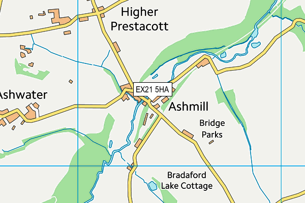 EX21 5HA map - OS VectorMap District (Ordnance Survey)