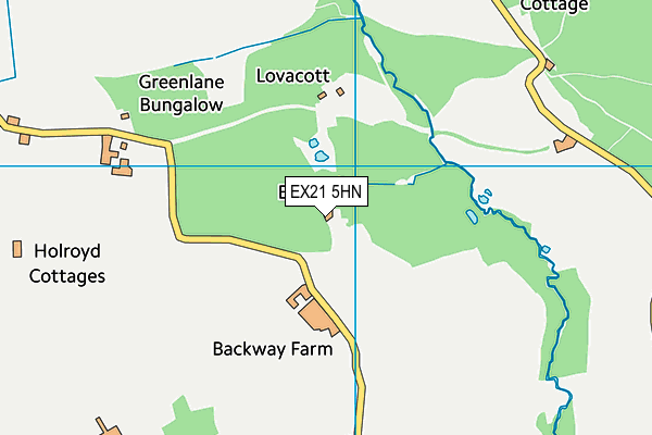 EX21 5HN map - OS VectorMap District (Ordnance Survey)