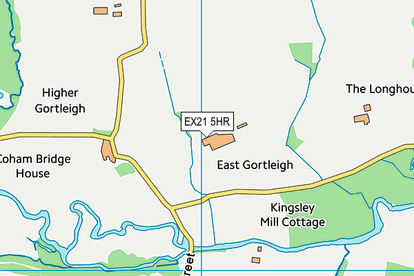 EX21 5HR map - OS VectorMap District (Ordnance Survey)