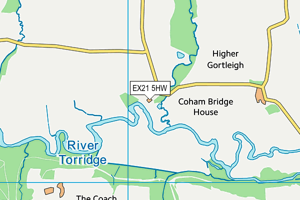 EX21 5HW map - OS VectorMap District (Ordnance Survey)