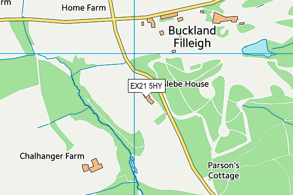 EX21 5HY map - OS VectorMap District (Ordnance Survey)