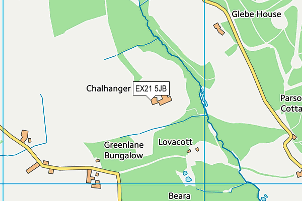 EX21 5JB map - OS VectorMap District (Ordnance Survey)