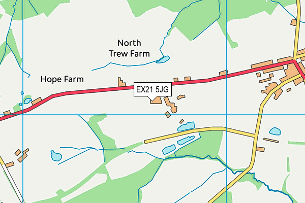 EX21 5JG map - OS VectorMap District (Ordnance Survey)