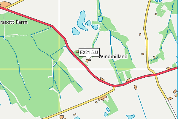 EX21 5JJ map - OS VectorMap District (Ordnance Survey)