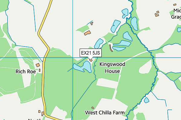 EX21 5JS map - OS VectorMap District (Ordnance Survey)