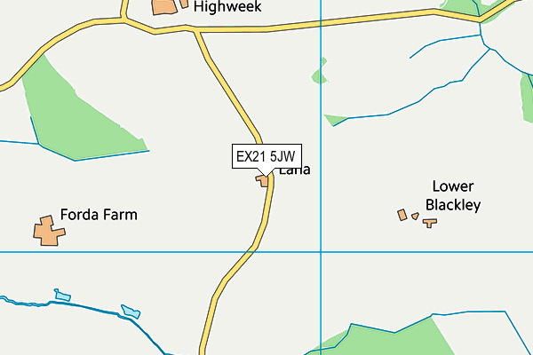 EX21 5JW map - OS VectorMap District (Ordnance Survey)