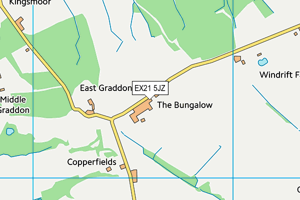 EX21 5JZ map - OS VectorMap District (Ordnance Survey)