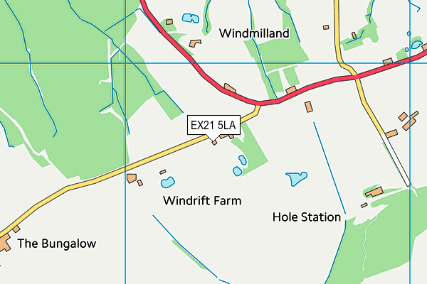 EX21 5LA map - OS VectorMap District (Ordnance Survey)
