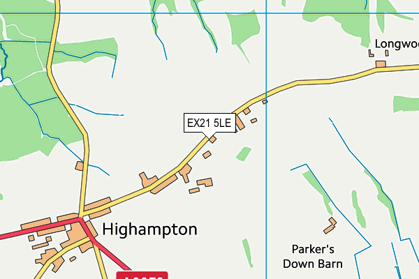 Highampton Community Primary School map (EX21 5LE) - OS VectorMap District (Ordnance Survey)
