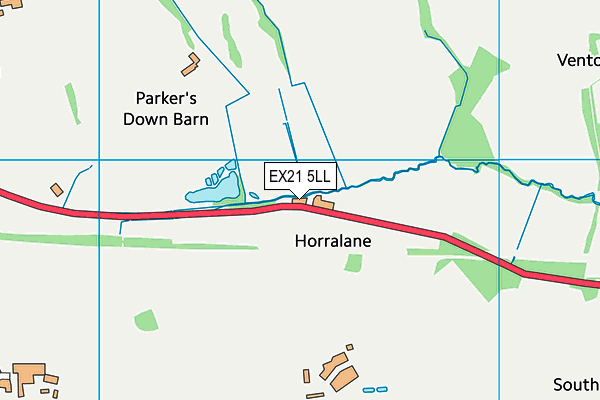 EX21 5LL map - OS VectorMap District (Ordnance Survey)