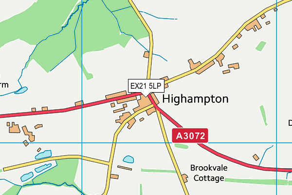 EX21 5LP map - OS VectorMap District (Ordnance Survey)