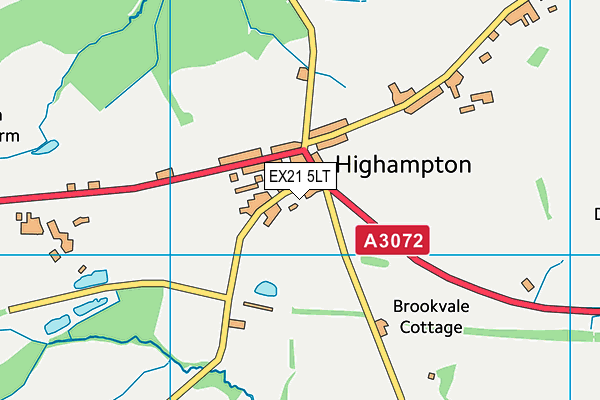 EX21 5LT map - OS VectorMap District (Ordnance Survey)