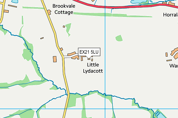 EX21 5LU map - OS VectorMap District (Ordnance Survey)