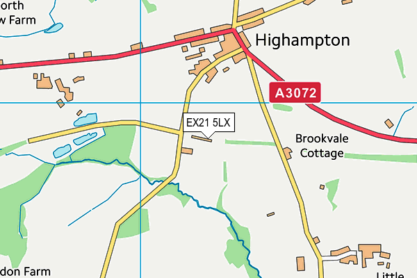 EX21 5LX map - OS VectorMap District (Ordnance Survey)