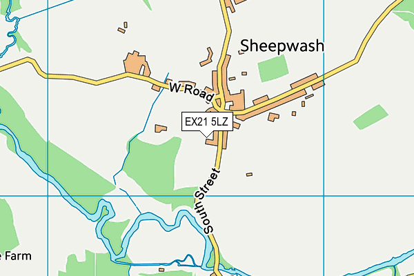 EX21 5LZ map - OS VectorMap District (Ordnance Survey)