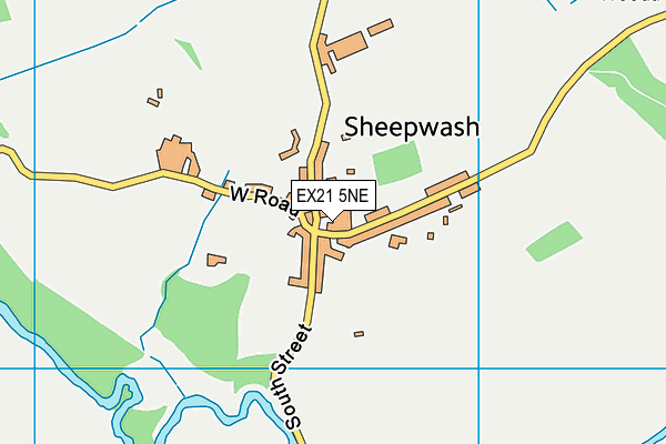 EX21 5NE map - OS VectorMap District (Ordnance Survey)