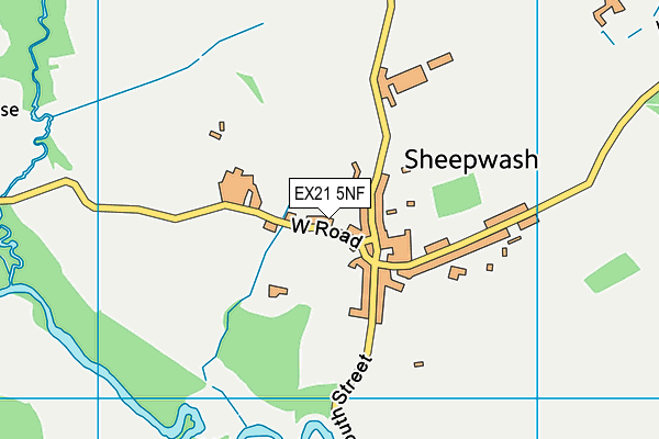 EX21 5NF map - OS VectorMap District (Ordnance Survey)