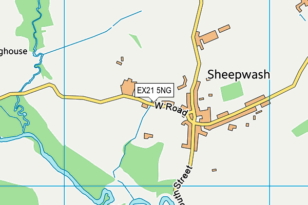 EX21 5NG map - OS VectorMap District (Ordnance Survey)