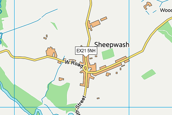 EX21 5NH map - OS VectorMap District (Ordnance Survey)