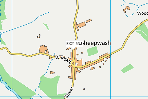 EX21 5NJ map - OS VectorMap District (Ordnance Survey)