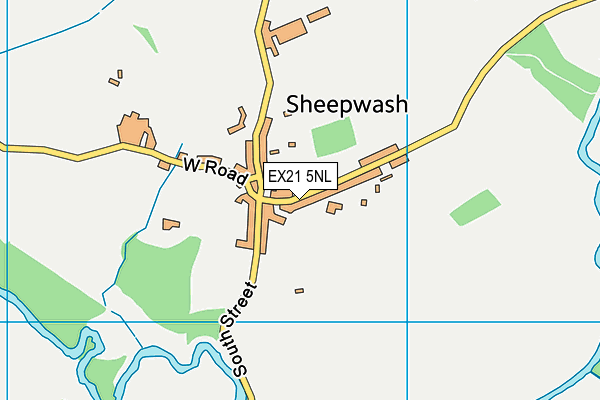 EX21 5NL map - OS VectorMap District (Ordnance Survey)