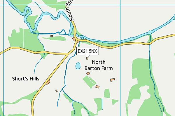 EX21 5NX map - OS VectorMap District (Ordnance Survey)