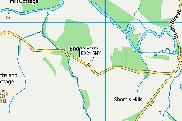 EX21 5NY map - OS VectorMap District (Ordnance Survey)