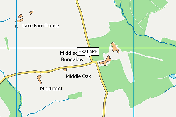 EX21 5PB map - OS VectorMap District (Ordnance Survey)