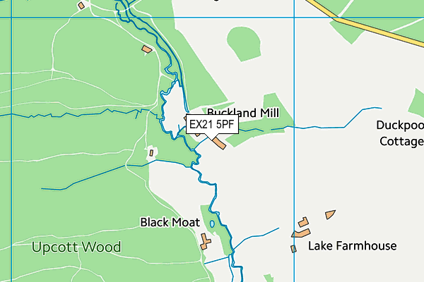 EX21 5PF map - OS VectorMap District (Ordnance Survey)