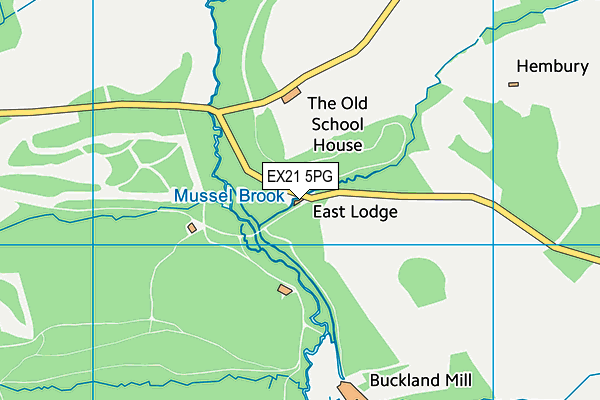 EX21 5PG map - OS VectorMap District (Ordnance Survey)