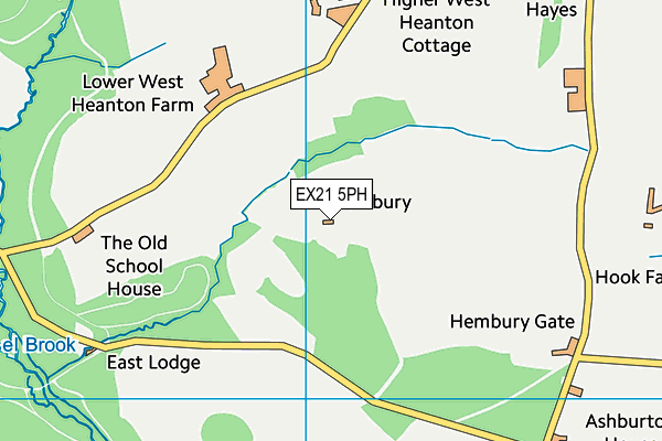 EX21 5PH map - OS VectorMap District (Ordnance Survey)