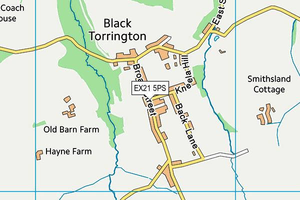 EX21 5PS map - OS VectorMap District (Ordnance Survey)