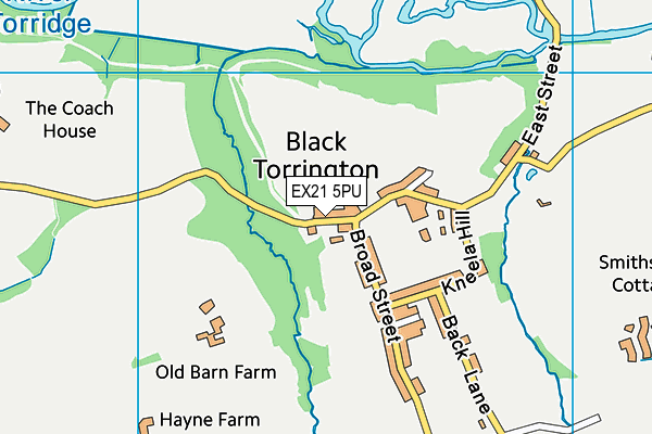 Black Torrington Church of England Primary School map (EX21 5PU) - OS VectorMap District (Ordnance Survey)