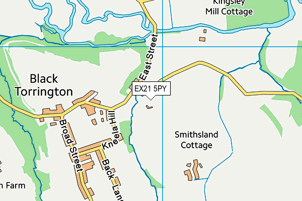 EX21 5PY map - OS VectorMap District (Ordnance Survey)