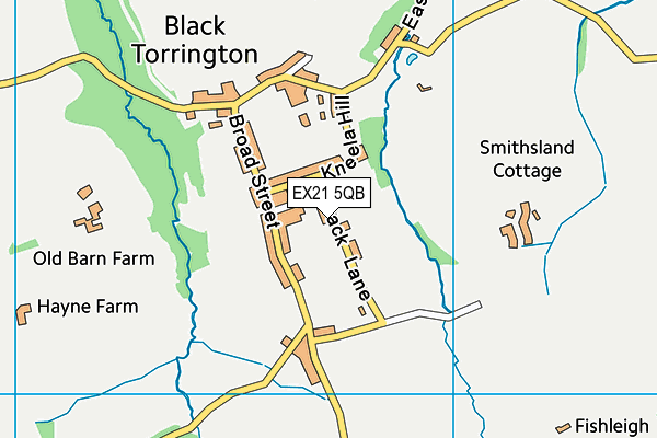 EX21 5QB map - OS VectorMap District (Ordnance Survey)