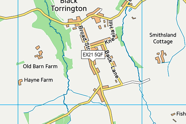 EX21 5QF map - OS VectorMap District (Ordnance Survey)