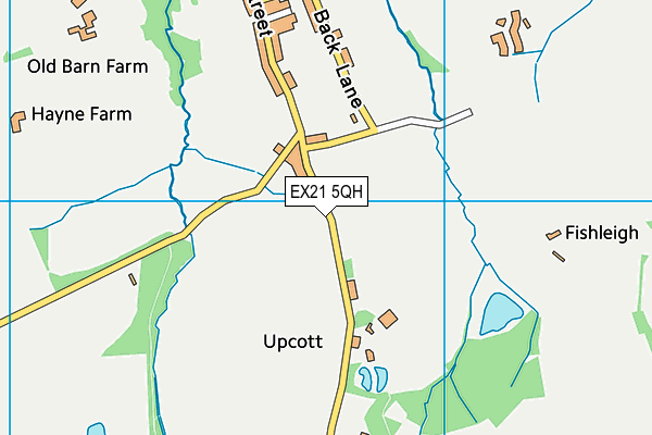 EX21 5QH map - OS VectorMap District (Ordnance Survey)