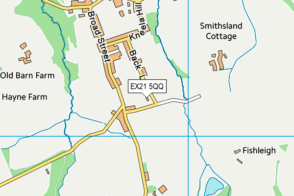 EX21 5QQ map - OS VectorMap District (Ordnance Survey)