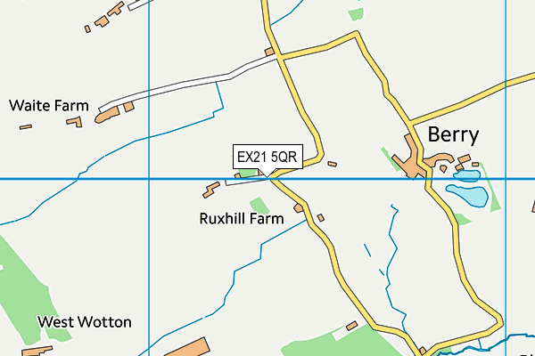 EX21 5QR map - OS VectorMap District (Ordnance Survey)