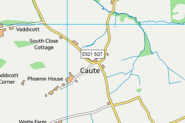 EX21 5QT map - OS VectorMap District (Ordnance Survey)