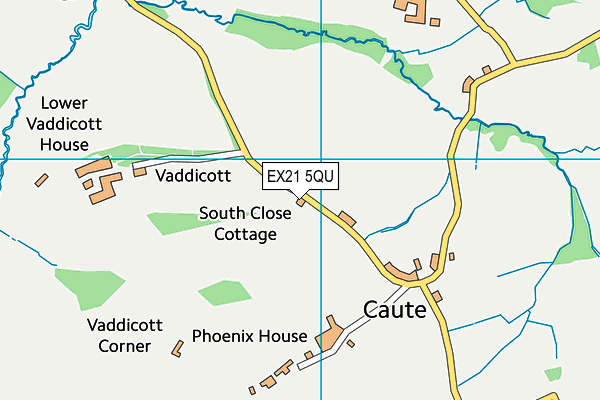 EX21 5QU map - OS VectorMap District (Ordnance Survey)