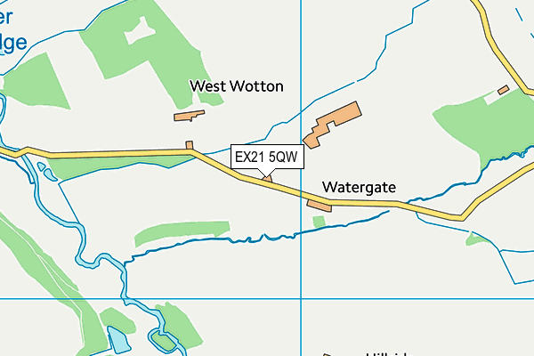 EX21 5QW map - OS VectorMap District (Ordnance Survey)