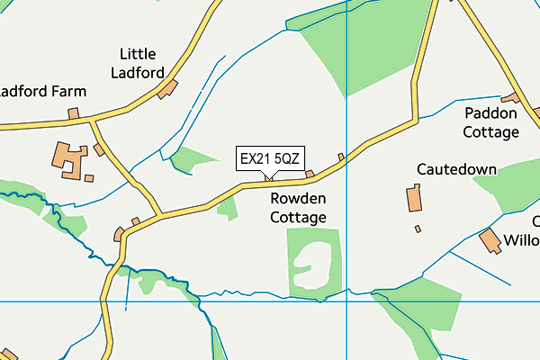 EX21 5QZ map - OS VectorMap District (Ordnance Survey)